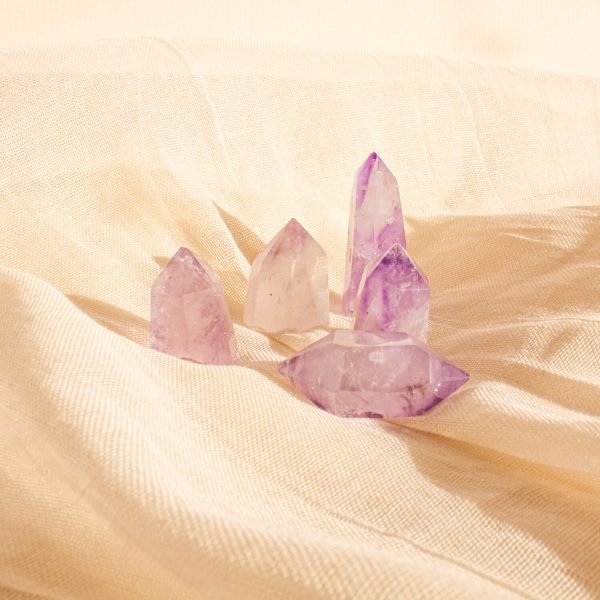 Small Polished Amethyst Point with Inclusions - Image 3