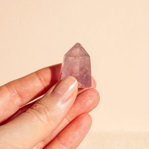 Small Polished Amethyst Point with Inclusions