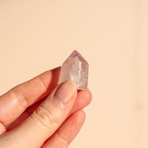 Small Polished Amethyst Point with Inclusions - Image 2